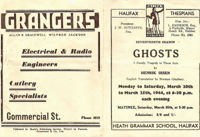 Back and front of the programme