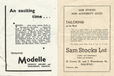 Adverts for Modelle and Sam Stocks Ltd