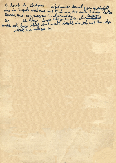 Annotations made by Michael Roper on the back page