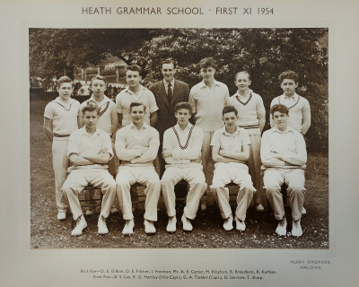 Formal photograph showing six players standing with Mr Carter to the middle behind five seated players