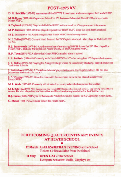 Information on the members of the Post-1975 Fifteen
